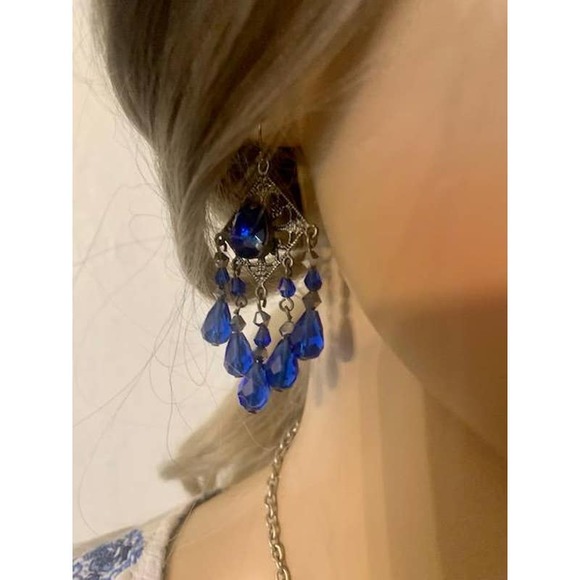 mimi chica Blue and white paisley romper Women size XS - Picture 3 of 8